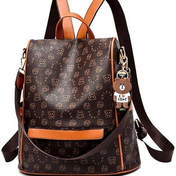 Tammy Women Backpack PU- BROWN main image 5